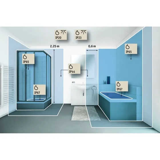 Paulmann Miroir Cosmétique LED Jora, IP44, Argent
