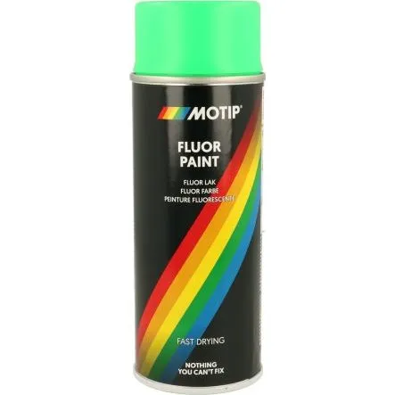 Motip Fluor Vert 400 ml - Peinture Arosol Fluorescente