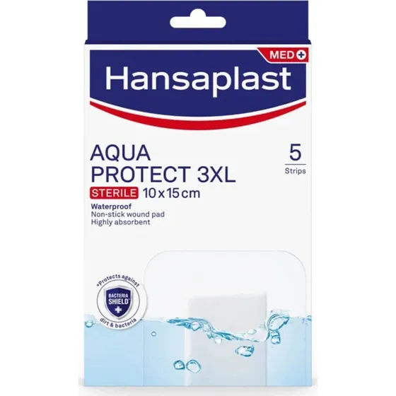Hansaplast Aqua Protect 3XL Pansements Stériles 10x15cm (5pcs)
