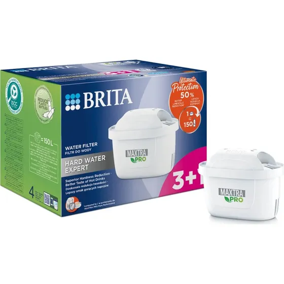 Brita Maxtra Pro Hard Water Expert, Lot de 4 Filtres à Eau