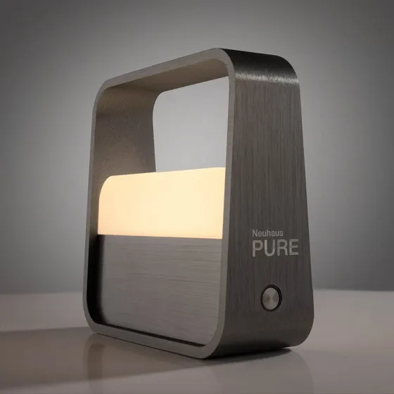 PURE PURE Go Lampe à poser LED rechargeable, Aluminium gris