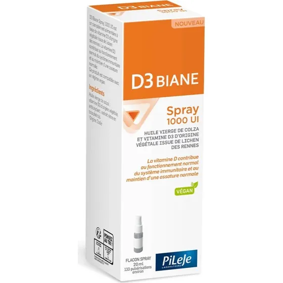 Pileje D3 Biane Vitamine D3 Spray 1000UI 20ml