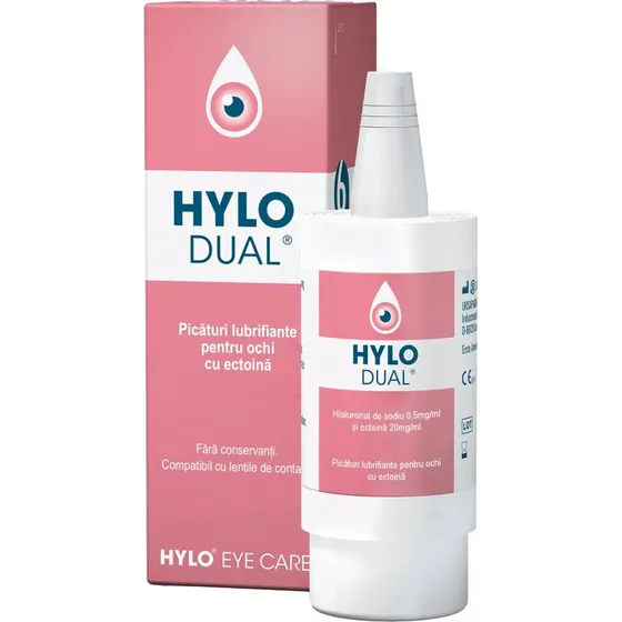 Hylo Dual Ursapharm - Gouttes hydratantes pour yeux secs, 10 ml
