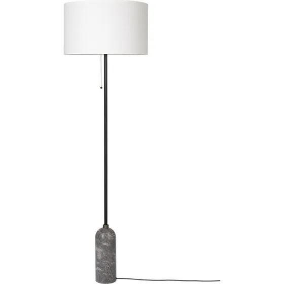 Lampadaire GUBI Gravity Marbre Gris et Blanc