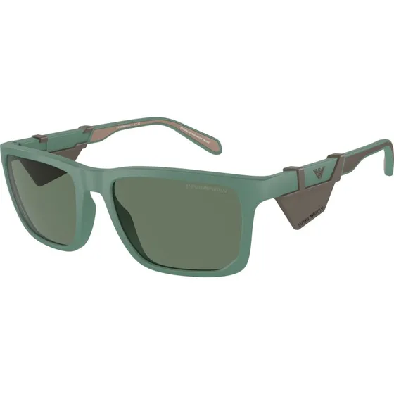 Emporio Armani EA4219 Lunettes de Soleil Carrées Vertes pour Homme