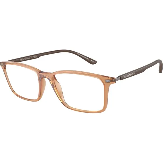 Emporio Armani EA3237 6110 - Lunettes de vue carrées marron transparent