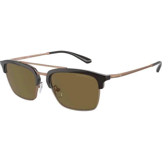 Emporio Armani EA4228 Lunettes de Soleil Pilote Marron Homme