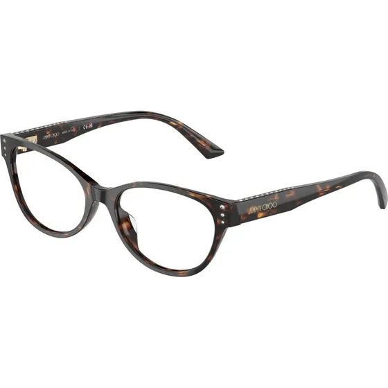 Jimmy Choo JC3003BU 5002 - Montures Optiques Rondes en Acétate Havane