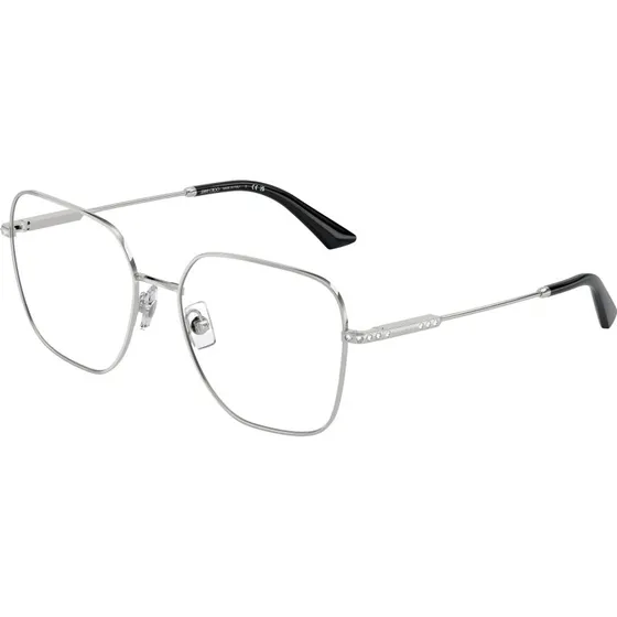 Jimmy Choo JC2001B - Montures Optiques Carrées en Métal Argent