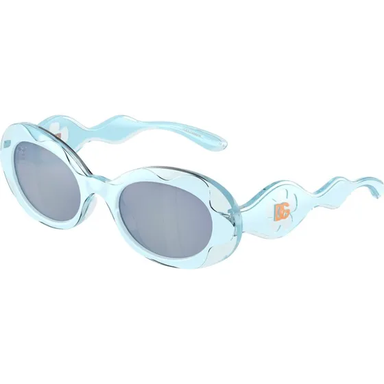 Dolce & Gabbana Enfant DX6005 Lunettes de Soleil Rondes Bleu Violet