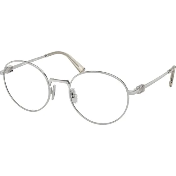 Miu Miu MU 52XV 1BC1O1 Montures Optiques Rondes Argentées