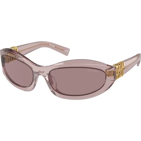 Miu Miu Lunettes de Soleil Géométriques MU 14ZS - Violet et Marron
