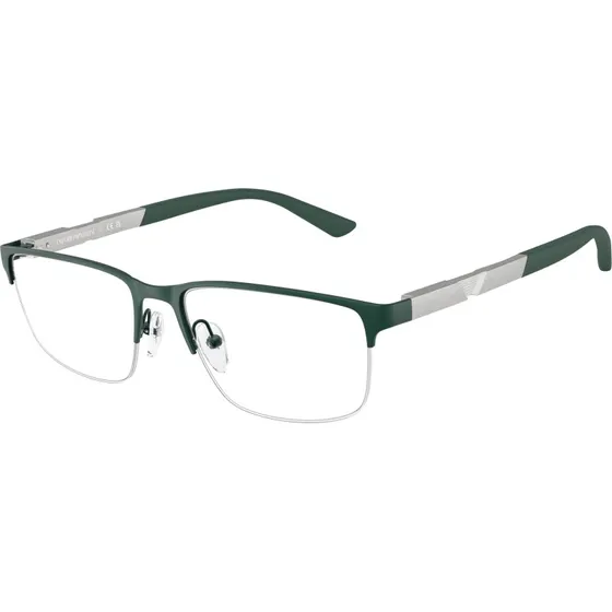 Emporio Armani EA1164 3017 - Lunettes Optiques Carrées Vert Transparent