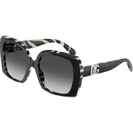 Dolce & Gabbana DG4475 Lunettes de Soleil Carrées Noir et Gris