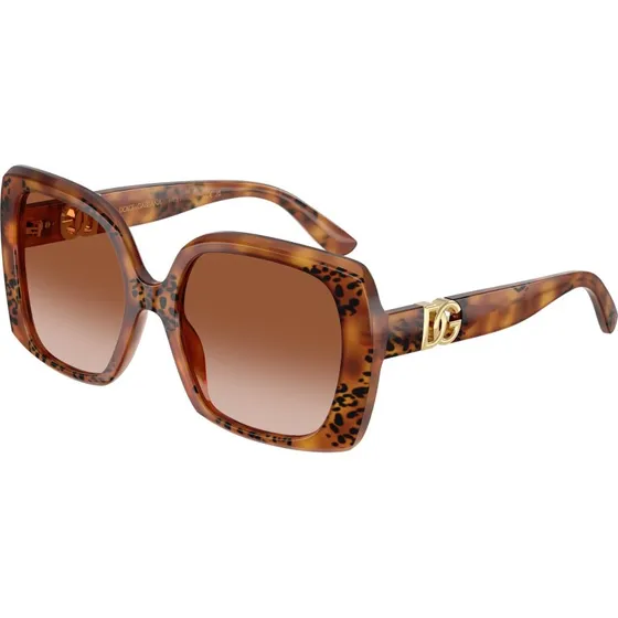 Dolce & Gabbana DG4475 Lunettes de Soleil Carrées Écailles Marron