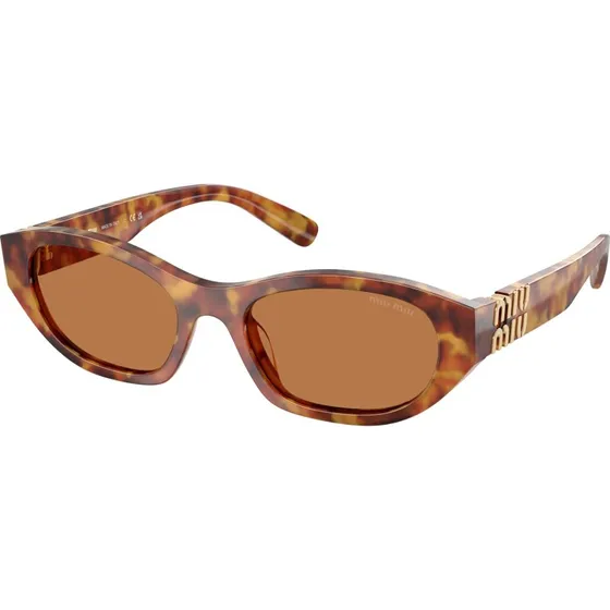 Miu Miu Lunettes de Soleil Géométriques MU A03S Marron