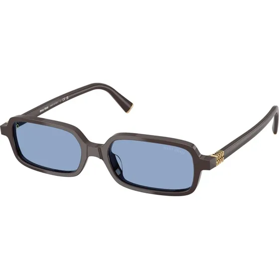 Miu Miu Lunettes de Soleil Carrées MU 11ZS Marron et Bleu