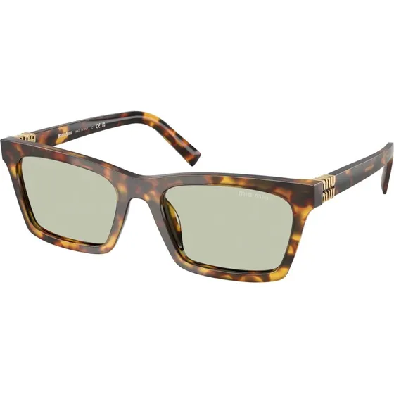 Miu Miu Lunettes de Soleil MU A05S Écaille Vert Carré