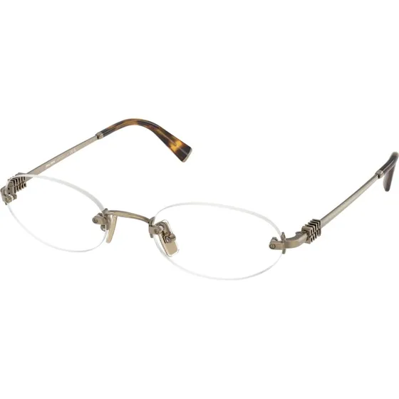 Miu Miu MU 53WV 26C1O1 Montures Optiques Rondes en Métal Or