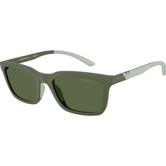 Emporio Armani EA4249U Lunettes de Soleil Carrées Vertes pour Homme