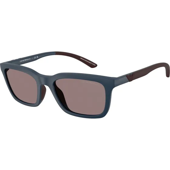 Emporio Armani EA4249U Lunettes de Soleil Carrées Bleues pour Homme