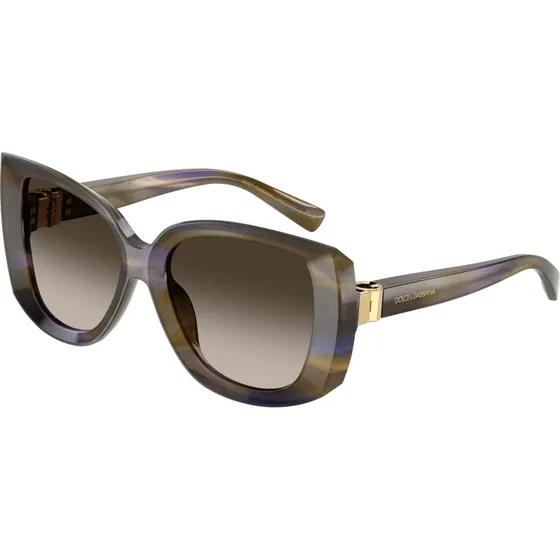 Dolce & Gabbana DG4495 Lunettes de Soleil Carrées Vert et Marron