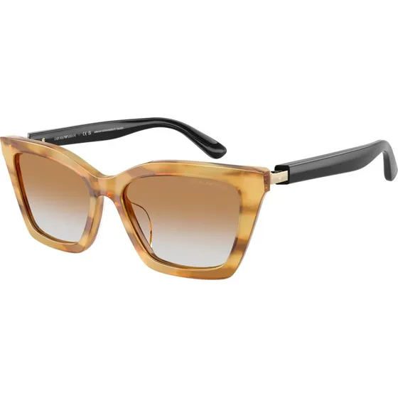 Emporio Armani EA4250U Lunettes de Soleil Papillon Jaune et Marron