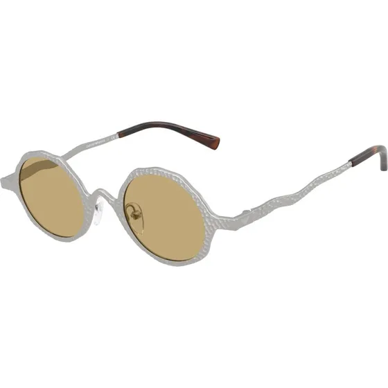Emporio Armani EA2166 Lunettes de Soleil Rondes Argentées et Vertes