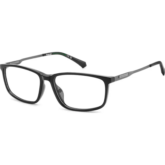Polaroid Homme PLD D535/G 807 - Montures Carrées Bio Polyamide Noir