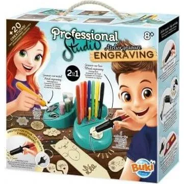 Buki Studio de Gravure Professionnel pour Enfants +8 ans