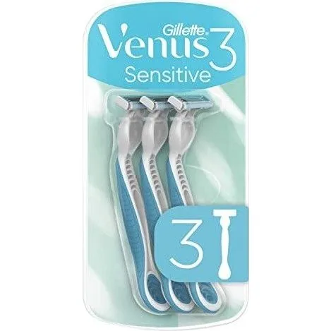 Gillette Venus3 Sensitive Rasoir Jetable Femme 3 Unités
