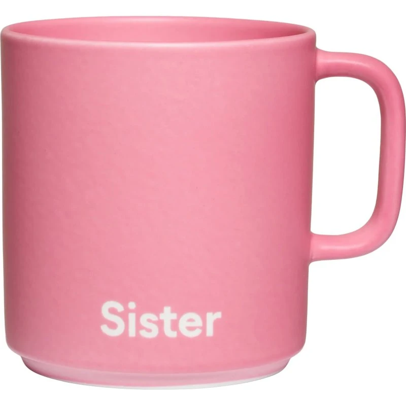 Design Letters Tasse VIP Sister en Fine Bone China Rose