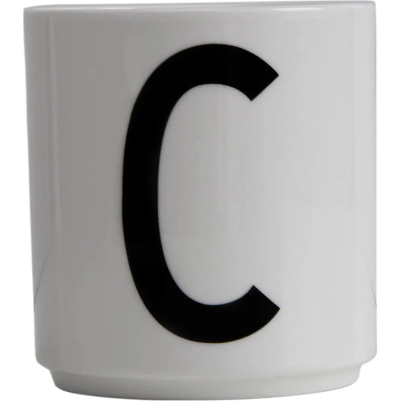 Design Letters Tasse Personnalisée en Porcelaine Fine Bone China - Blanc