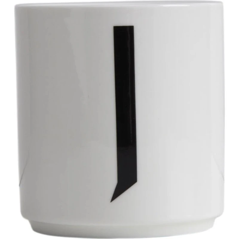 Design Letters Tasse en Porcelaine Fine Bone China - Lettre A-Z (Blanc)