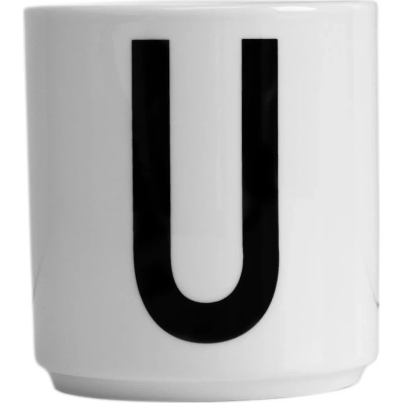 Design Letters Tasse en Porcelaine Fine Bone China - Blanc