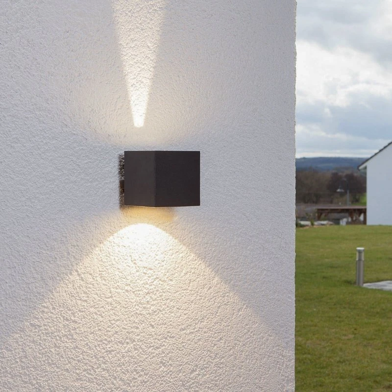 Lucande Applique d'extérieur LED Jarno, Anthracite, Métal