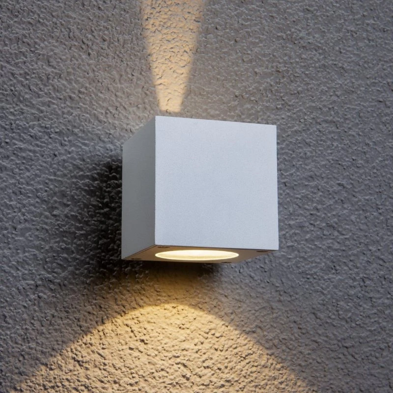 Lucande Applique d'extérieur LED Jarno, Blanc, Métal