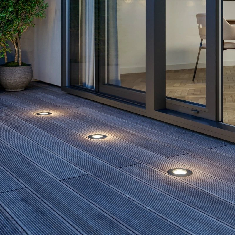 Lucande Luminaire Encastré LED Ava Ø 12 cm - Rond IP67
