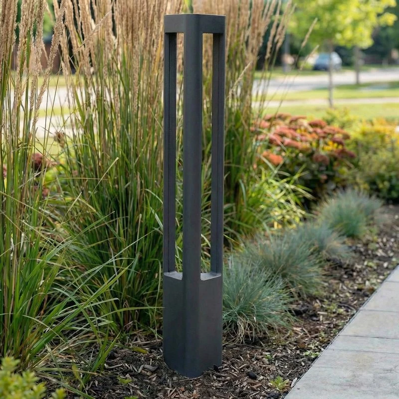 Lucande Borne Lumineuse LED Pirron 80cm Anthracite IP54