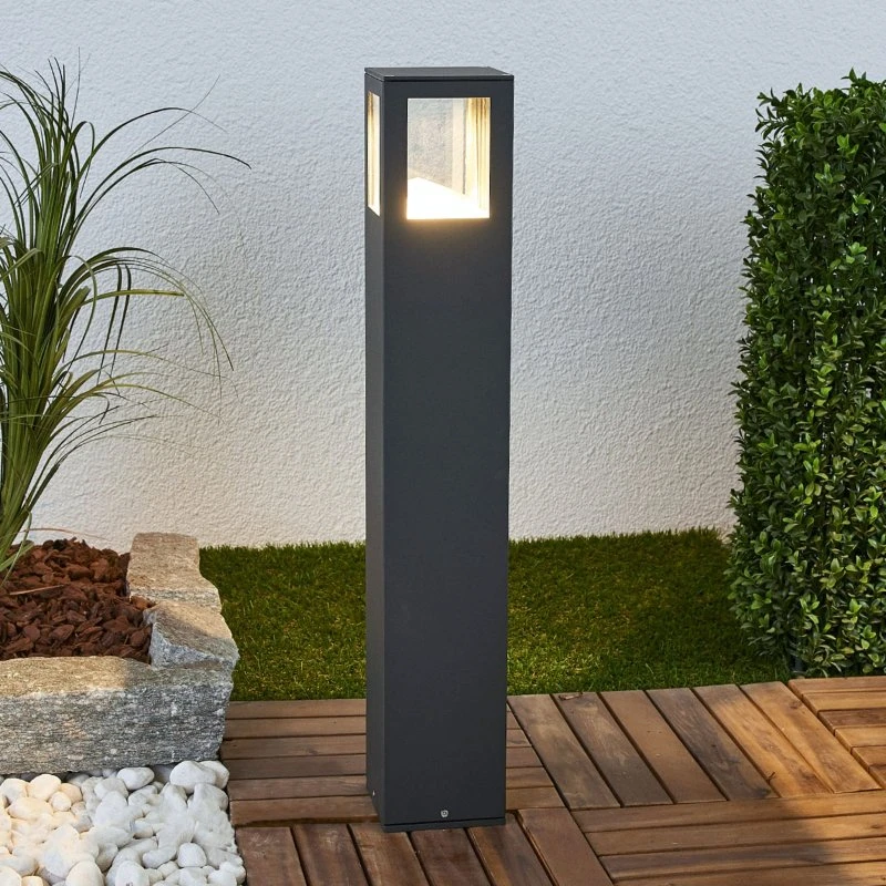 Lucande Borne Lumineuse LED Nicola 65cm Anthracite