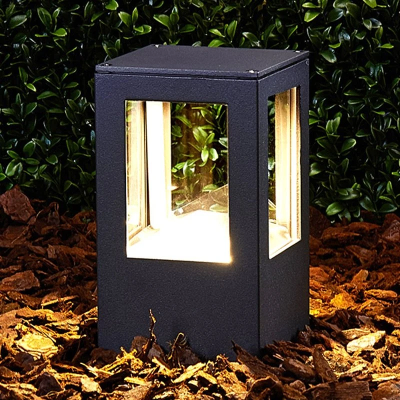 Lucande Nicola Luminaire de Socle LED Anthracite 20 cm IP54
