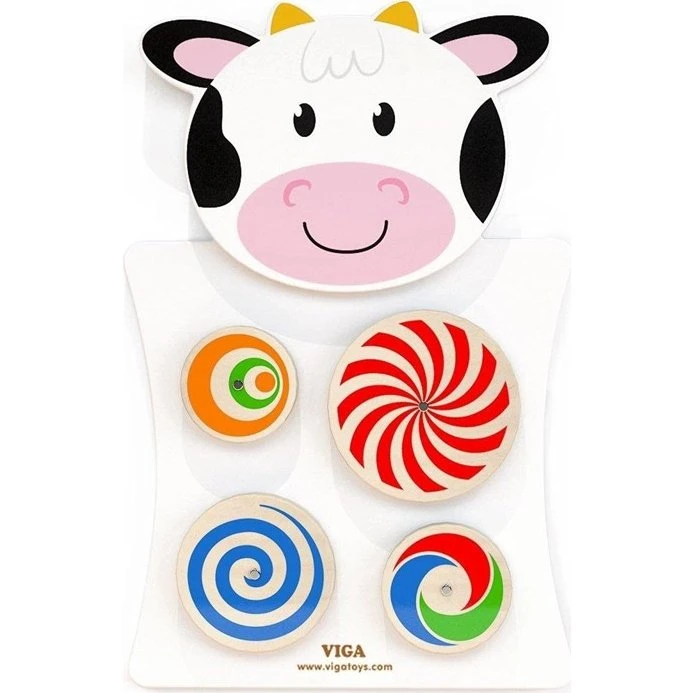 VIGA Vache Montessori en bois FSC