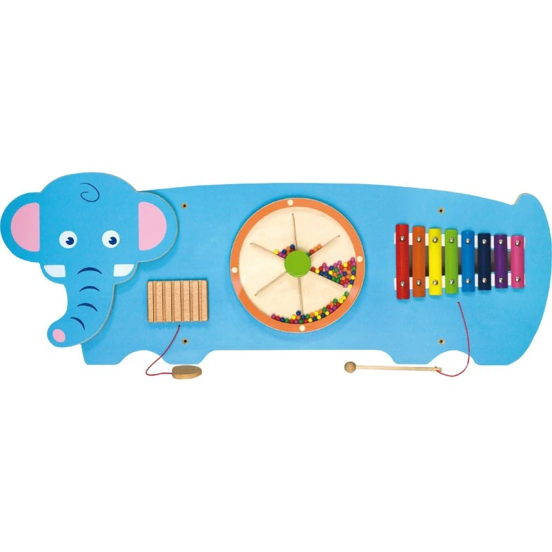 Éléphant mural éducatif - Bleu