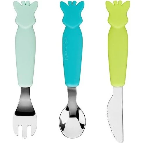 Sophie La Girafe - Set Couverts Silicone 2 Pièces