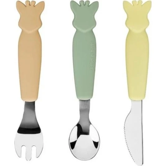 Vulli Sophie la Girafe Set de 3 Couverts Silicone Pastel