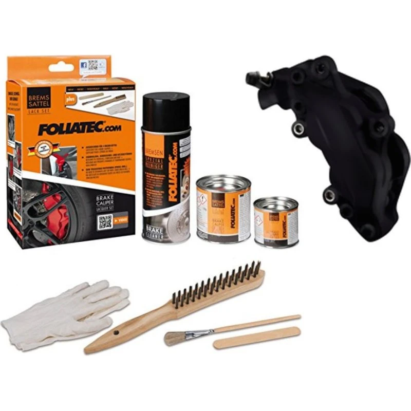 Foliatec Peinture Étrier Frein Midnight Noir Mat 3 Composants