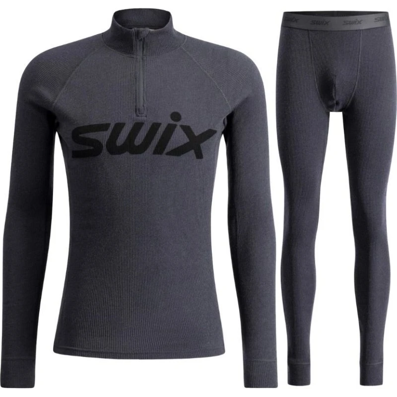 Swix RaceX Merino Half Zip Homme - Gris Foncé