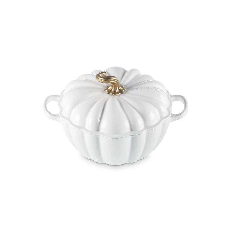Le Creuset Cocotte Citrouille en Fonte Émaillée 24 cm Blanc