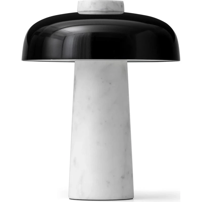 Audo Copenhagen Lampe de Table LED Reverse - Marbre et Noir