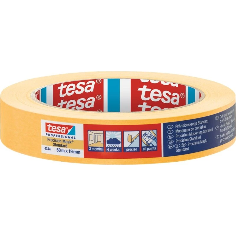 tesa Precision 4344 19 mm x 50 m, jaune